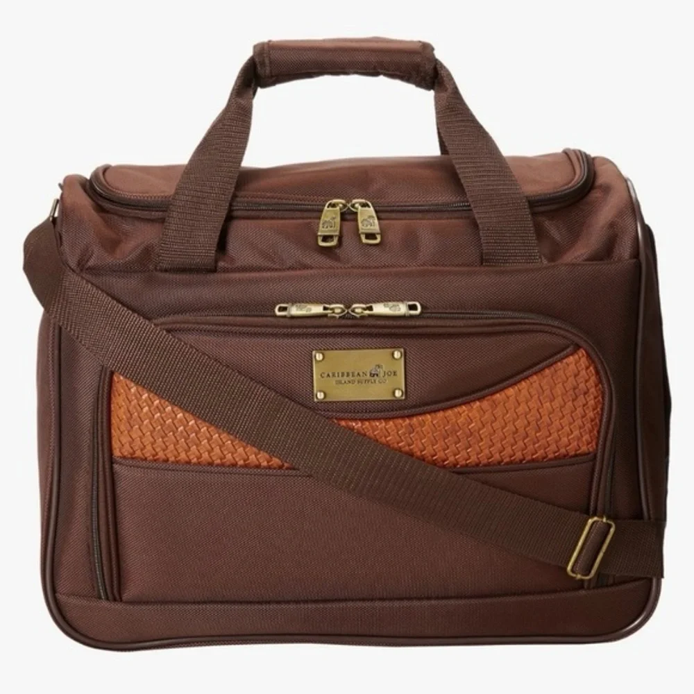 Caribbean Joe 16 Inch Weekend Gadget Bag, Chocolate Brown